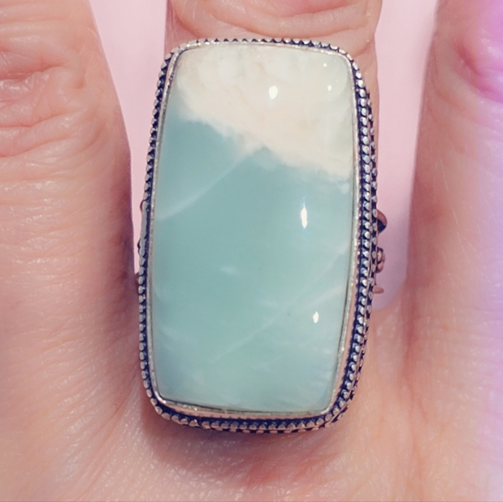 Garnierite Gemstone Ring
